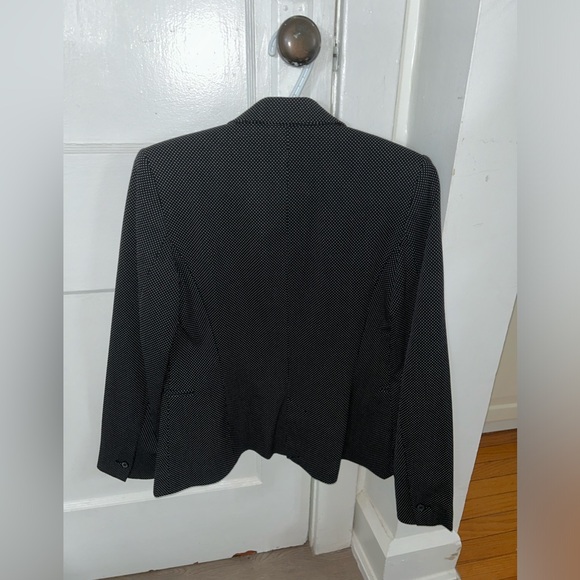 Zara Polka Dot Blazer Black US Size 2 - Picture 3 of 4